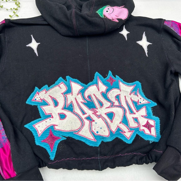 Custom Made Dragon Ball Crop Organic Hoodie Fortune Teller EtherGlyphs OOAK - Picture 4 of 6